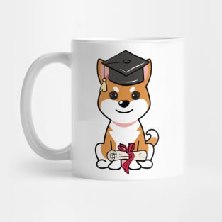 Cute orange dog is a graduate Mug